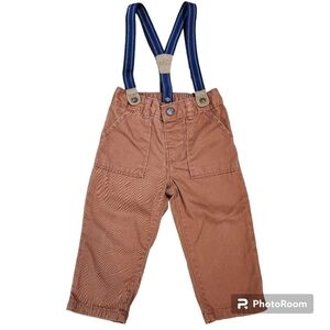 Carter's Toddler Straight Leg Pants With Detachable Suspenders, Size 12M